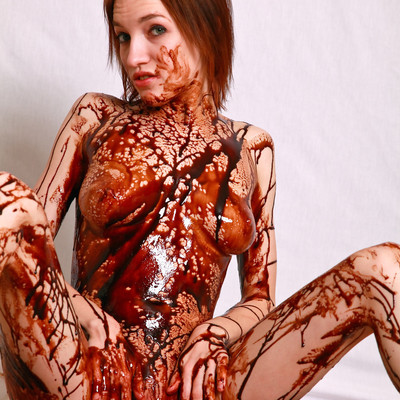 David Nudes - Chocolate Syrup Pussy Feast
