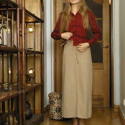 Masha Star - Brown Long Skirt