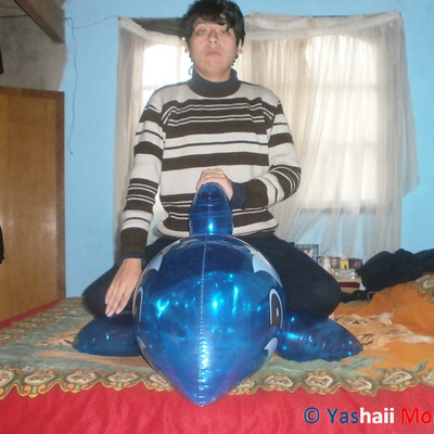 Yashaii Moran and Inflatable Dolphin 5